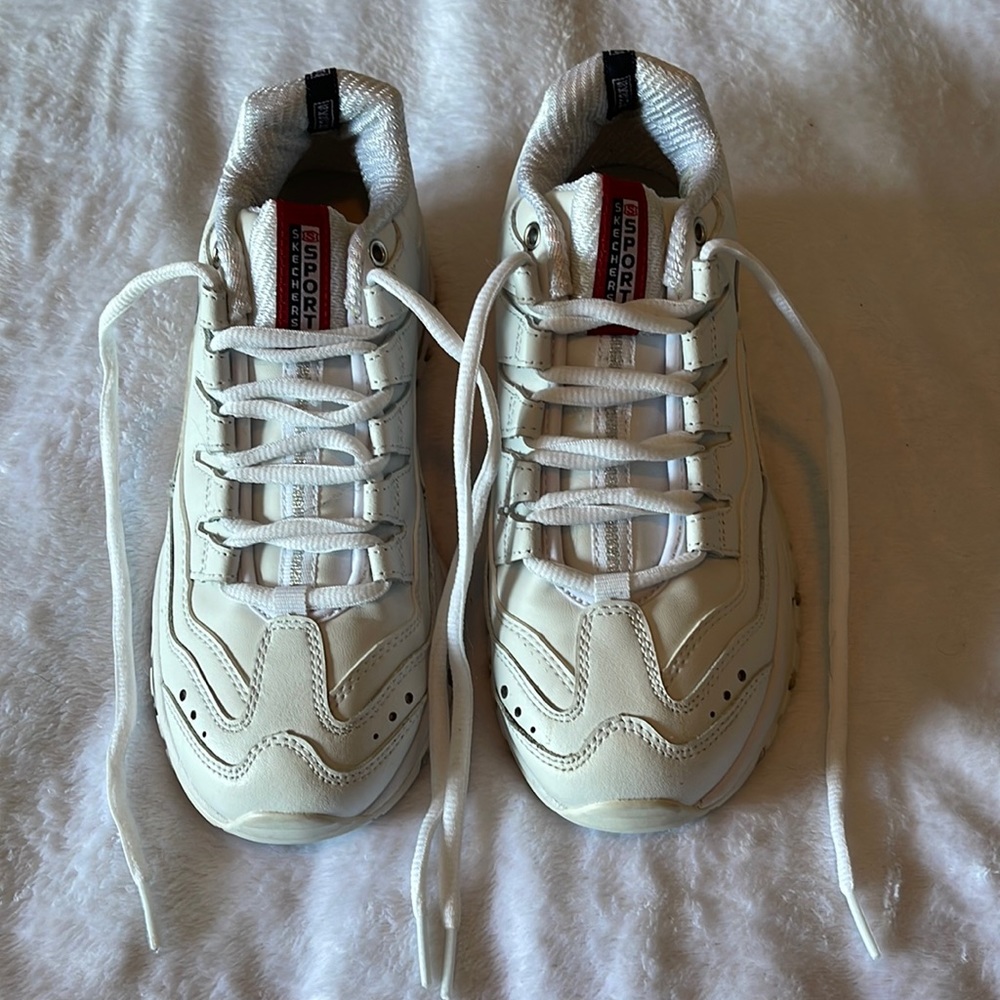Skechers Sport Women's Energy Sneaker color white/millennium.